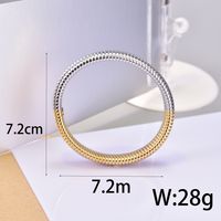 304 Stainless Steel Titanium Steel Gold Plated Simple Style Geometric Bangle main image 2
