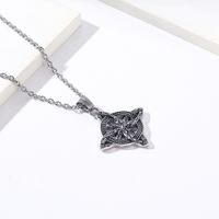 Simple Style Classic Style Spot 304 Stainless Steel Plating Inlay Rhinestones 18K Gold Plated Men's Pendant Necklace sku image 1