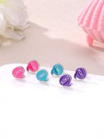 Simple Style Water Droplets Alloy Zinc Wholesale Ear Studs main image 4