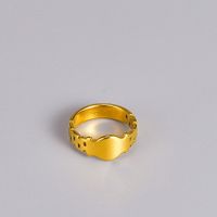 Simple Style Geometric 304 Stainless Steel Titanium Steel 18K Gold Plated Rings In Bulk main image 4