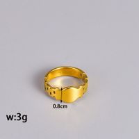 Simple Style Geometric 304 Stainless Steel Titanium Steel 18K Gold Plated Rings In Bulk main image 2