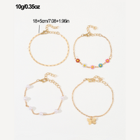 Beach Sweet Flower Butterfly Alloy Wholesale Anklet main image 2