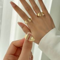 Kupfer 18 Karat Vergoldet Einfacher Stil Klassischer Stil Überzug Inlay Einfarbig Zirkon Offener Ring main image 8