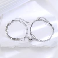Simple Style Classic Style Heart Shape Alloy Women's Bracelets main image 3