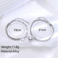 Simple Style Classic Style Heart Shape Alloy Women's Bracelets main image 2