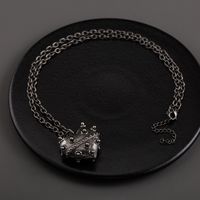 Retro Punk Cool Style Heart Shape 304 Stainless Steel 316 Stainless Steel  Polishing Plating Three-dimensional Silver Plated Men's Necklace main image 2