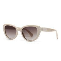 Modern Style Color Block Pc Cat Eye Inlay Full Frame Women's Sunglasses sku image 3