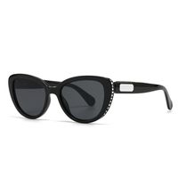 Modern Style Color Block Pc Cat Eye Inlay Full Frame Women's Sunglasses sku image 1