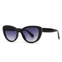 Modern Style Color Block Pc Cat Eye Inlay Full Frame Women's Sunglasses sku image 4