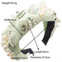 Women's Casual Vacation Classic Style Round Alloy Cloth Plating Inlay Rhinestones Pearl Hair Band main image 2