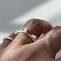Sterling Silver Gold Plated Casual Plating Round Open Rings main image 4