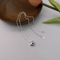 Sterling Silver Casual Chain Heart Shape Pendant Necklace main image 2