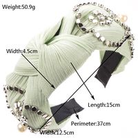 Women's Casual Vacation Classic Style Color Block Alloy Cloth Inlay Rhinestones Hair Band main image 2