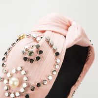 Women's Casual Vacation Classic Style Color Block Alloy Cloth Inlay Rhinestones Hair Band main image 4