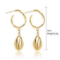 1 Pair Casual Vacation Bohemian Conch Shell Fish Tail Pearl Alloy Shell Drop Earrings main image 5