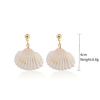 1 Pair Casual Vacation Bohemian Conch Shell Fish Tail Pearl Alloy Shell Drop Earrings main image 6