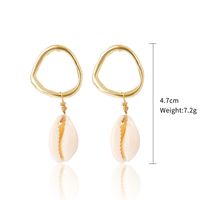 1 Pair Casual Vacation Bohemian Conch Shell Fish Tail Pearl Alloy Shell Drop Earrings main image 4