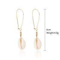 1 Pair Casual Vacation Bohemian Conch Shell Fish Tail Pearl Alloy Shell Drop Earrings sku image 7