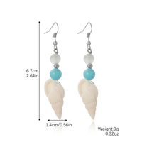 1 Pair Casual Vacation Bohemian Conch Shell Fish Tail Pearl Alloy Shell Drop Earrings sku image 8