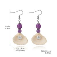1 Pair Casual Vacation Bohemian Conch Shell Fish Tail Pearl Alloy Shell Drop Earrings sku image 9