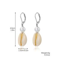 1 Pair Casual Vacation Bohemian Conch Shell Fish Tail Pearl Alloy Shell Drop Earrings sku image 10