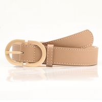 Elegant Basic Simple Style Solid Color Pu Leather Alloy Plating Women's Leather Belts sku image 4