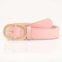 Elegant Basic Simple Style Solid Color Pu Leather Alloy Plating Women's Leather Belts sku image 8