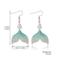 1 Pair Casual Vacation Bohemian Conch Shell Fish Tail Pearl Alloy Shell Drop Earrings sku image 11