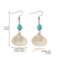 1 Pair Casual Vacation Bohemian Conch Shell Fish Tail Pearl Alloy Shell Drop Earrings sku image 12