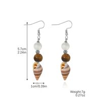 1 Pair Casual Vacation Bohemian Conch Shell Fish Tail Pearl Alloy Shell Drop Earrings sku image 13