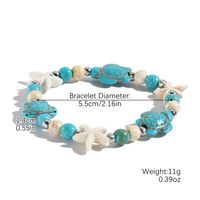 Hip-Hop Vintage Style Simple Style Tortoise Starfish Shell Beaded Knitting Women's Bracelets main image 4