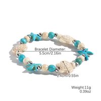 Hip Hop Style Vintage Style Simple Tortue Étoile De Mer Coquille Perlé Tricot Femmes Bracelets main image 2