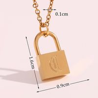 Titanium Steel Gold Plated Simple Style Classic Style Plating Letter Pendant Necklace main image 2