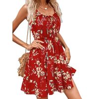Women's Strap Dress Vacation Strap Sleeveless Flower Above Knee Park Daily Lawn main image 3