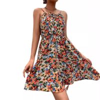 Women's Strap Dress Vacation Strap Sleeveless Flower Above Knee Park Daily Lawn main image 2