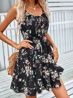 Women's Strap Dress Vacation Strap Sleeveless Flower Above Knee Park Daily Lawn main image 4