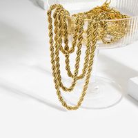 304 Stainless Steel 18K Gold Plated Hip-Hop Chain Geometric Necklace main image 11