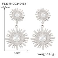 1 Pair Simple Style Classic Style Solid Color Plating Titanium Steel 18K Gold Plated Drop Earrings sku image 3