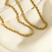 304 Stainless Steel 18K Gold Plated Hip-Hop Chain Geometric Necklace sku image 9