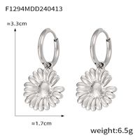 1 Pair Simple Style Classic Style Solid Color Plating Titanium Steel 18K Gold Plated Drop Earrings sku image 9