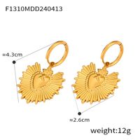 1 Pair Simple Style Classic Style Solid Color Plating Titanium Steel 18K Gold Plated Drop Earrings sku image 12
