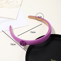 Women's Simple Style Classic Style Flower Cloth Inlay Rhinestones Hair Band main image 6