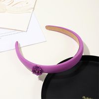 Women's Simple Style Classic Style Flower Cloth Inlay Rhinestones Hair Band main image 2