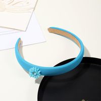 Women's Simple Style Classic Style Flower Cloth Inlay Rhinestones Hair Band main image 3