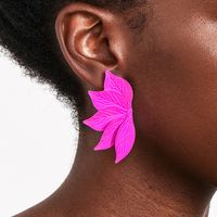 1 Piece Simple Style Leaf Layered Alloy Ear Studs main image 4