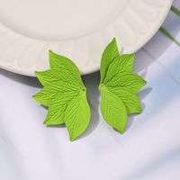 1 Piece Simple Style Leaf Layered Alloy Ear Studs main image 7