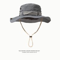 Men's Basic Vacation Solid Color Big Eaves Bucket Hat sku image 34