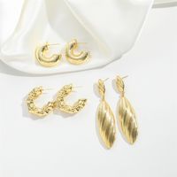 1 Pair IG Style Classic Style Geometric Solid Color Copper Drop Earrings Earrings main image 4