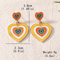 1 Pair Retro Simple Style Heart Shape Zinc Alloy Drop Earrings main image 6