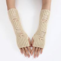 Women's Original Design Stripe Gloves 1 Pair sku image 7